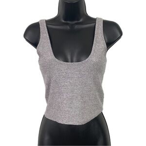 Open Edit Scoop Neck Rib Knit Dressy Tank Size Medium